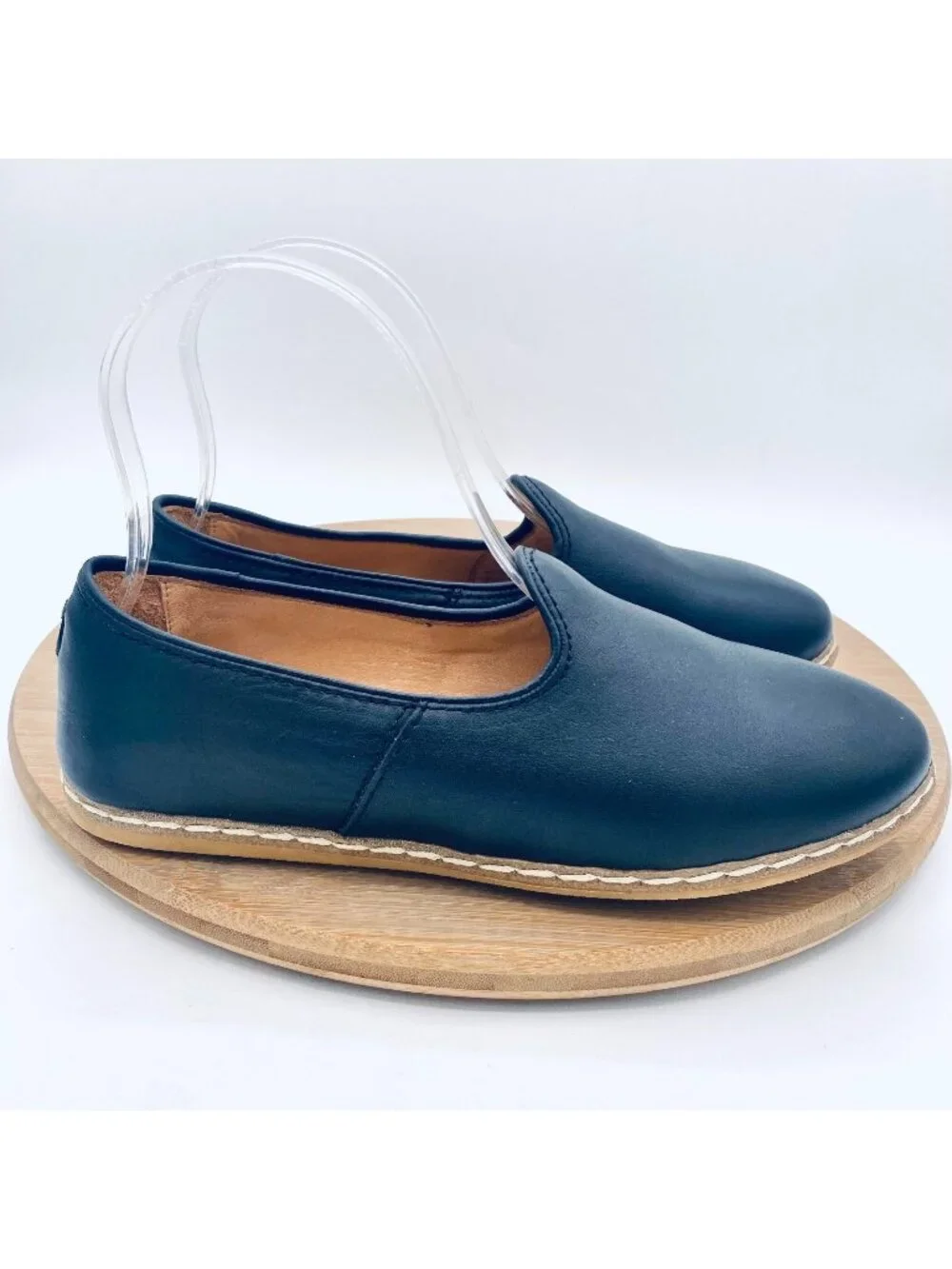 Charix Shoes Womens 5 36 Black Leather Barefoot Ballet Flats Minimalist